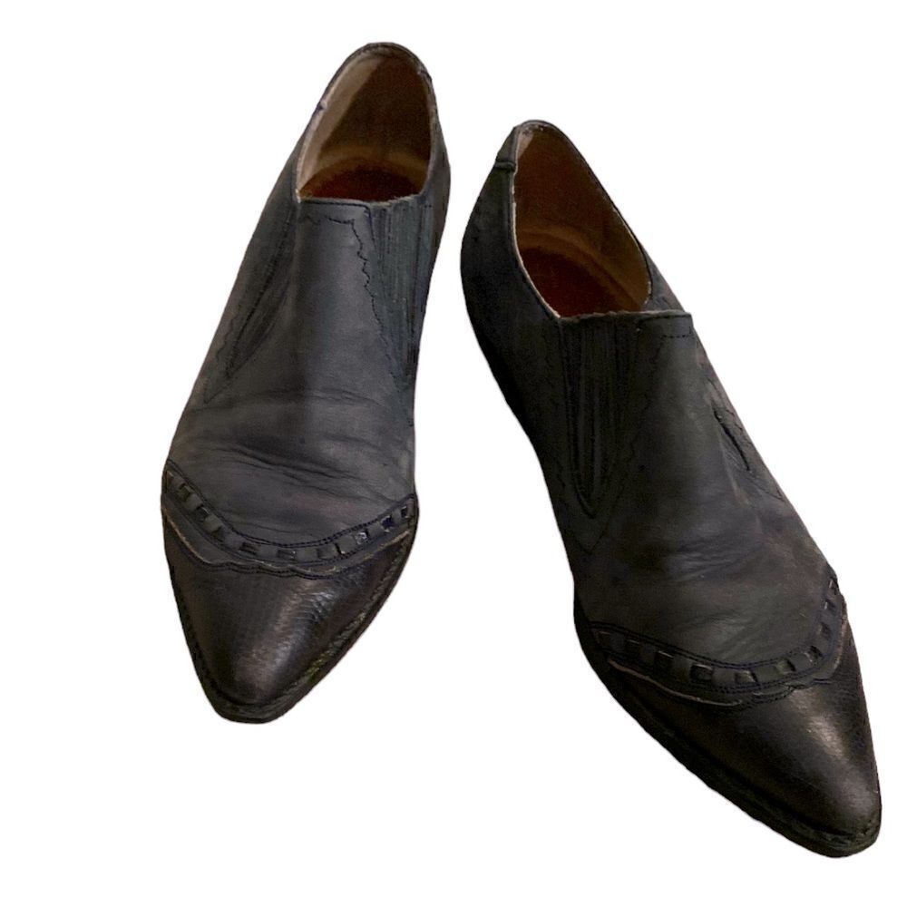 Guess by George Marciano Vintage Western Booties Dark Gray Size 6